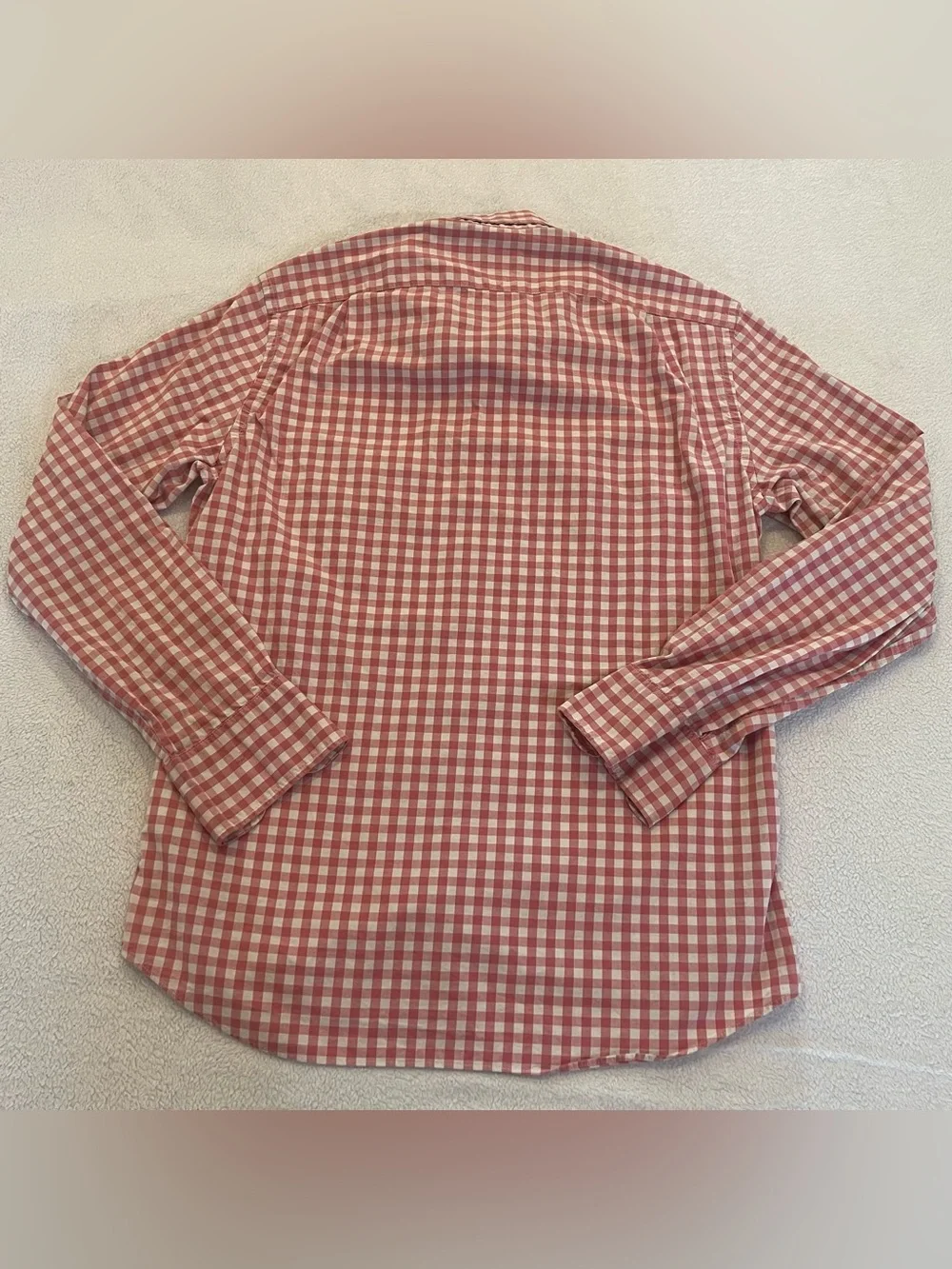 J.Crew Flex Washed Slim Untucked Pink Gingham Button Down Shirt Small